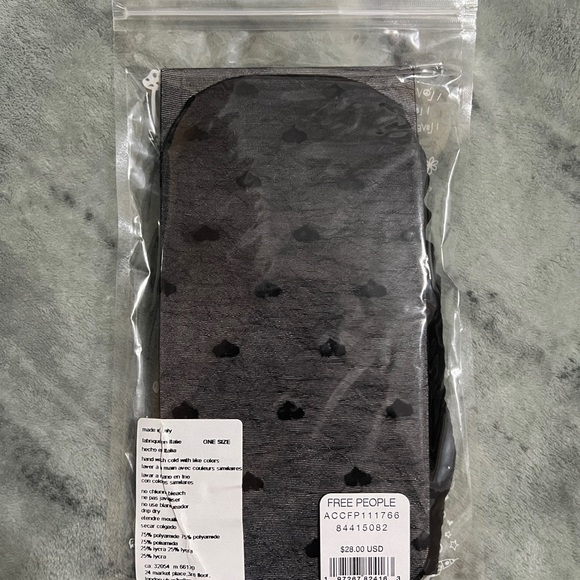 Free People Black Heart Tights - Picture 3 of 4